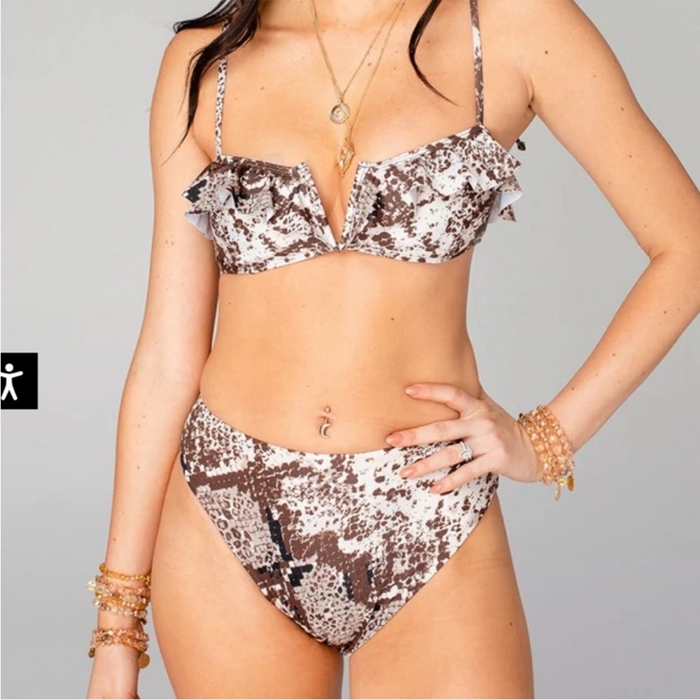 Buddy Love High Waisted Snake Print Bikini